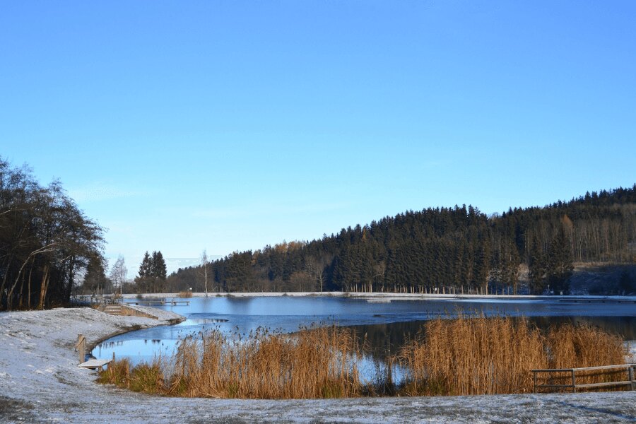 Jezioro, jesień