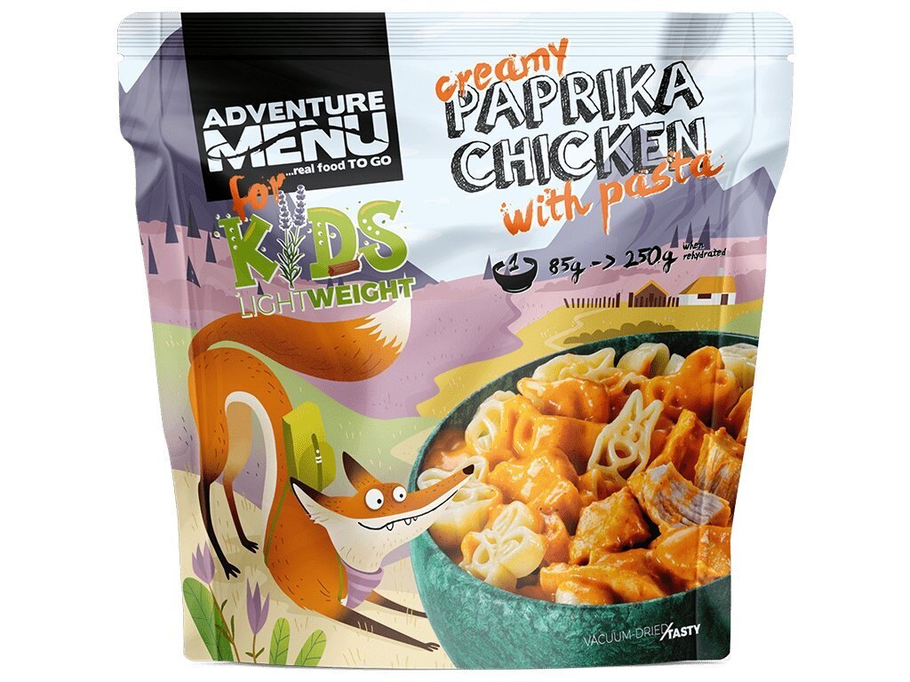 Adventure Menu® - Suszone kurczak na papryce z makaronem, 250 g