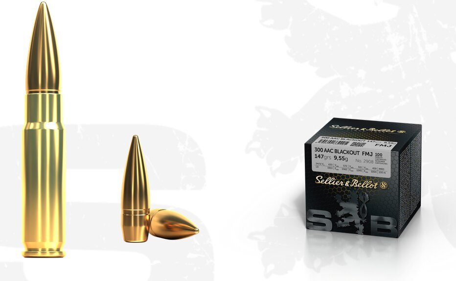 Amunicja FMJ Sellier & Bellot® / .300 AAC / 9,55 g - 147 grs / 100 szt.