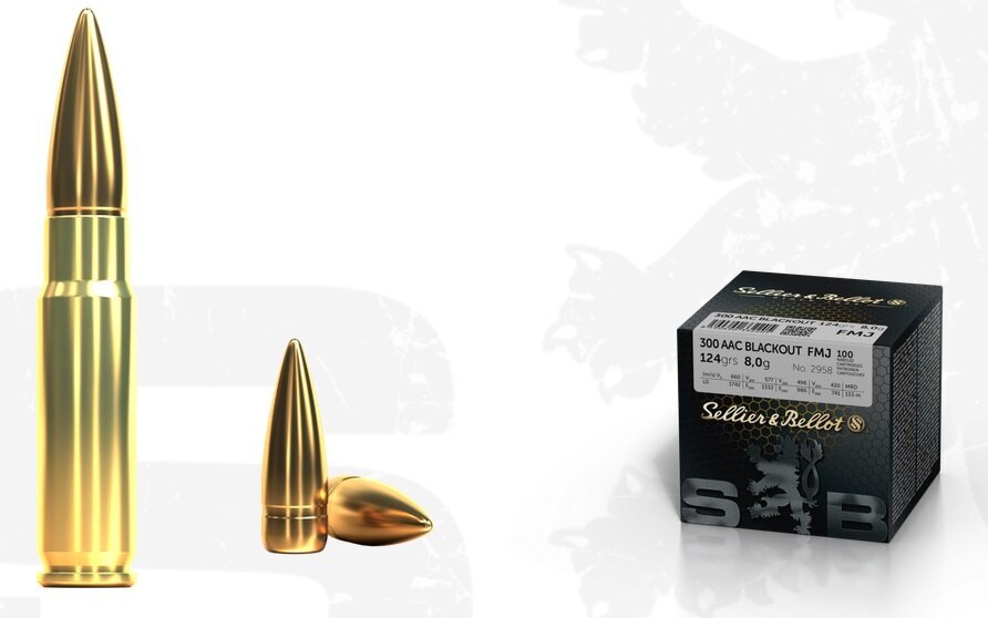 Amunicja FMJ Sellier & Bellot® / 300 AAC Blackout / 8 g - 124 grs / 100 szt.