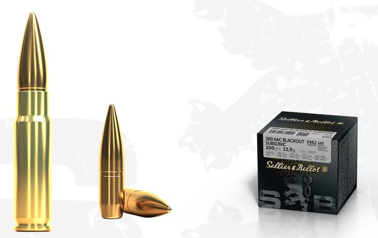 Amunicja FMJ Sellier & Bellot® / .300 AAC Subsonic / 13 g - 200 grs / 100 szt.