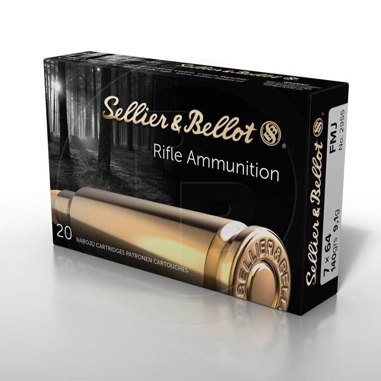 Amunicja FMJ Sellier & Bellot® / 7x64 / 9,1 g - 140 grs / 20 szt.
