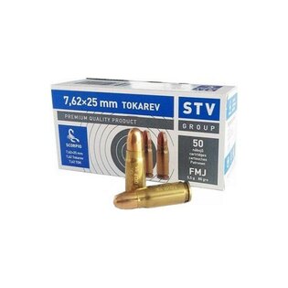 Amunicja Scorpio STV Arms® / FMJ CIP 7,62 x 25 Tokarev / 200 sztuk