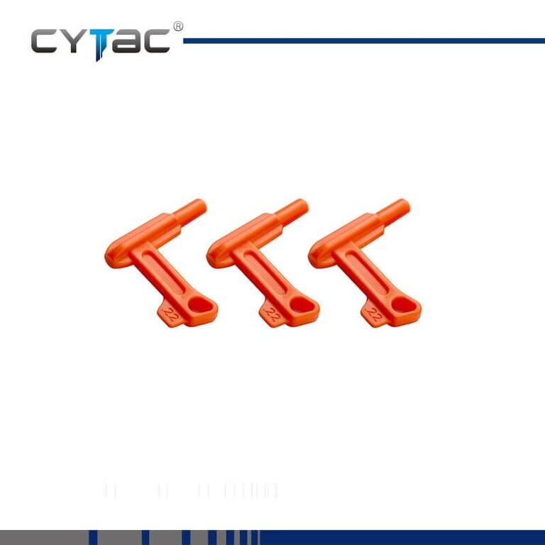 Bezpieczeństwo do komory nabojowej pistoletu Cytac® .22 Cal. / .22 LR / 5.56 mm, 10 sztuk - pomarańczowy