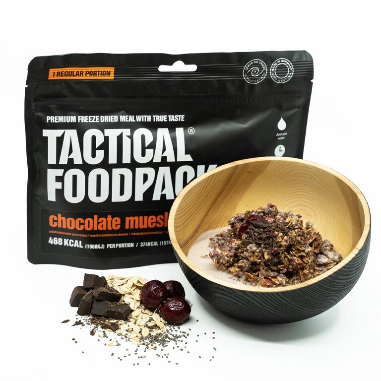 Dehydratowane jedzenie Czekoladowe musli z wiśniami Tactical Foodpack®