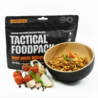 Dehydratowane jedzenie Hovězí těstoviny Bolognese Tactical Foodpack®