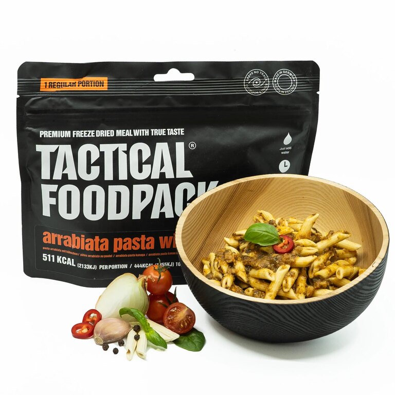 Dehydratowane jedzenie Makaron Arrabiata z kurczakiem Tactical Foodpack®