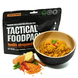 Dehydratowane jedzenie Soczewicowy Stroganow Tactical Foodpack®