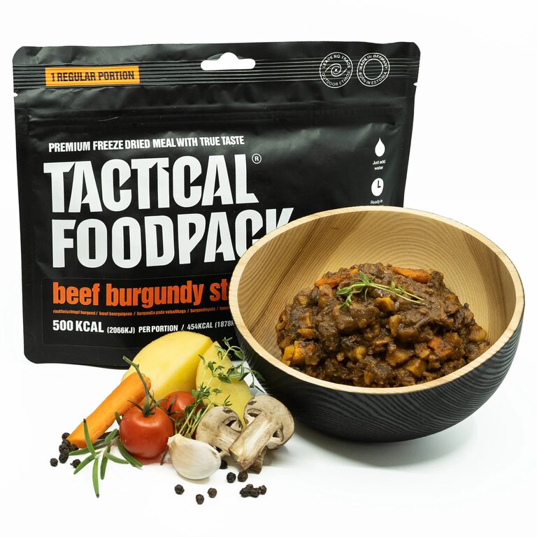 Dehydratowane jedzenie Wołowy gulasz po burgundzku Tactical Foodpack®