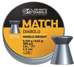Diabolki Yellow Match Middle Weight 4.5 mm JSB® / 500 sztuk
