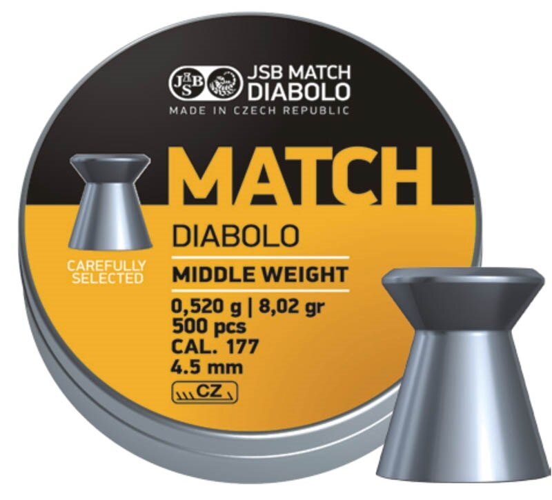 Diabolki Yellow Match Middle Weight 4.51 mm JSB® / 500 szt.