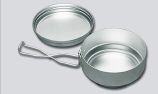 Dwuczęściowe aluminiowe naczynia stołowe (menażka) ALB®