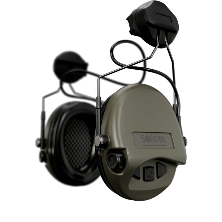 Elektroniczne ochronniki słuchu Supreme Mil-Spec AUX Sordin®, Kask ARC Rail