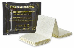 Gaz hemostatyczny Celox Rapid CELOX Medical® / 7,6 cm x 1,5 m