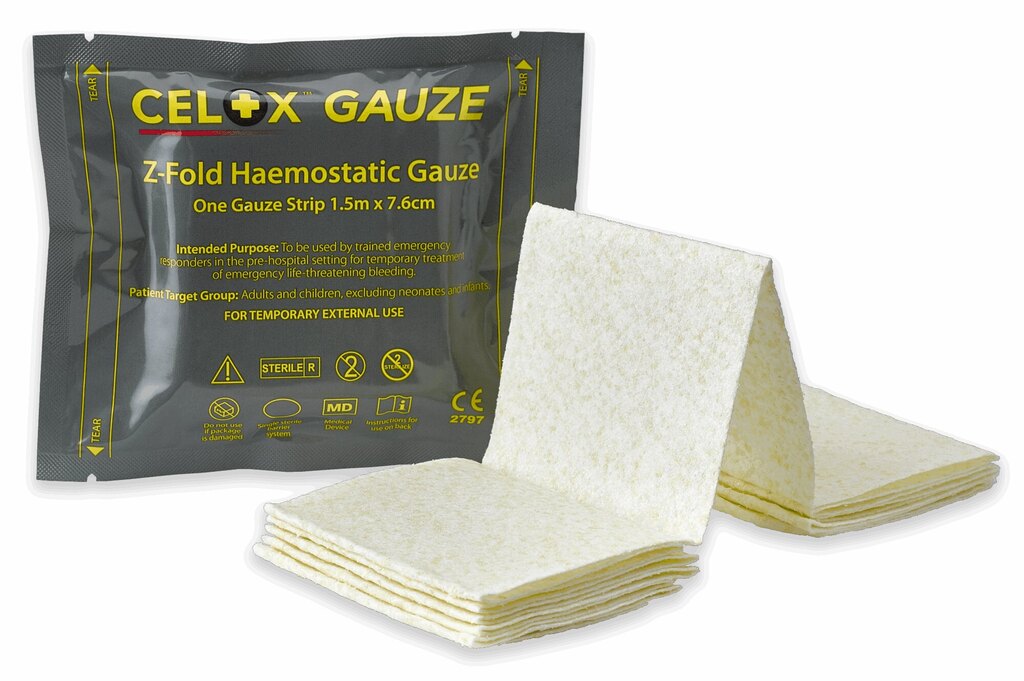 Gaza hemostatyczna Celox Z CELOX Medical® / 7,6 cm x 1,5 m