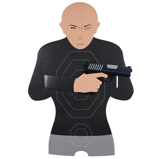 Kartonowy cel mężczyzna / broń Real Target®