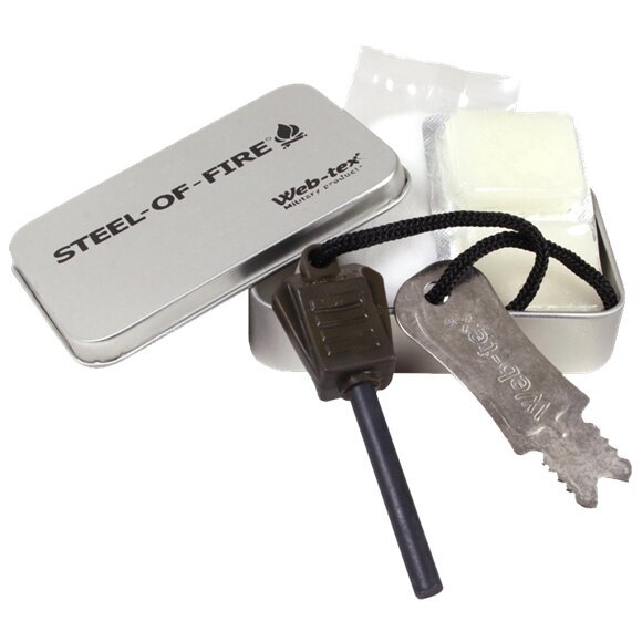Kompletny zestaw Steel-of-Fire Web-Tex® - srebrny