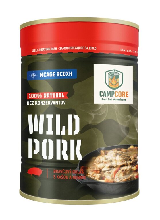 Konserwa Wild Pork CampCore® / samopodgrzewanie