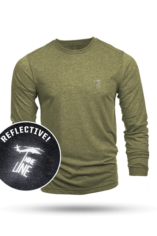 Koszulka z długim rękawem Reflective Dropline Logo Nine Line®