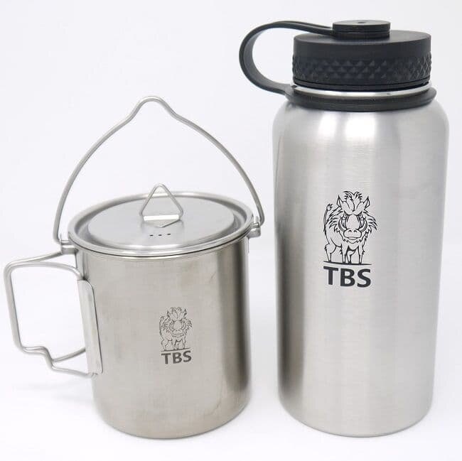 Kubek ze stali nierdzewnej + butelka Single TBS Outdoor®