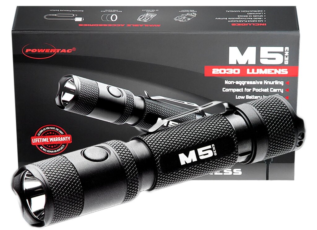 Latarka M5 Gen3 / 2030 lm PowerTac® + montaż na broń