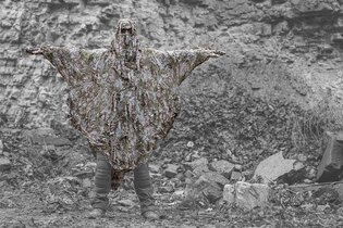 Maskujące ponczo Ghost Hoodie Ghosthood® IRR