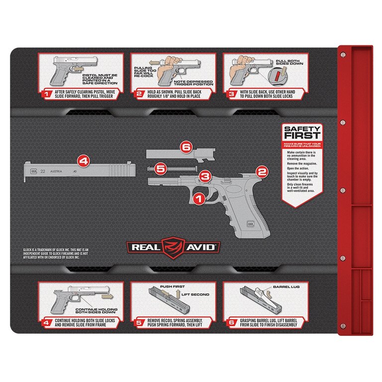 Mata z instrukcją czyszczenia Glock Real Avid®