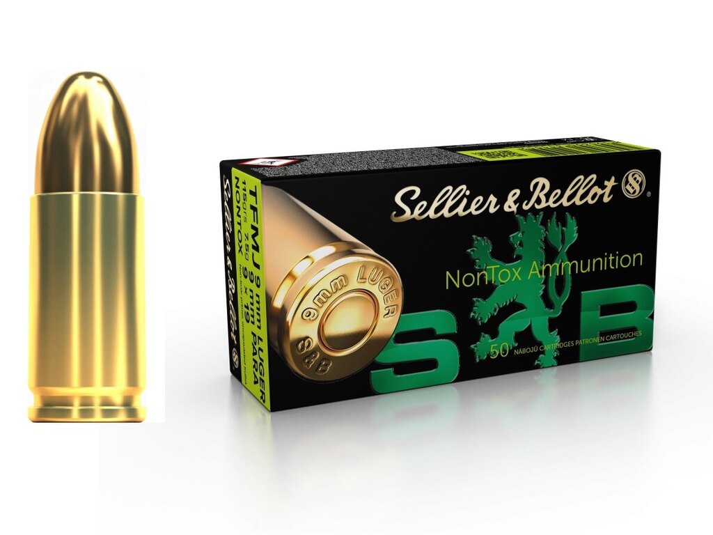 Nabój Nontox Sellier & Bellot® / 9 mm Luger / 7,5 g - 115 grs / 50 szt.