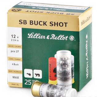 Nabój śrutowy Buck Shot Sellier & Bellot® / 12/70 / 36 g / 8,4 mm / 25 szt.