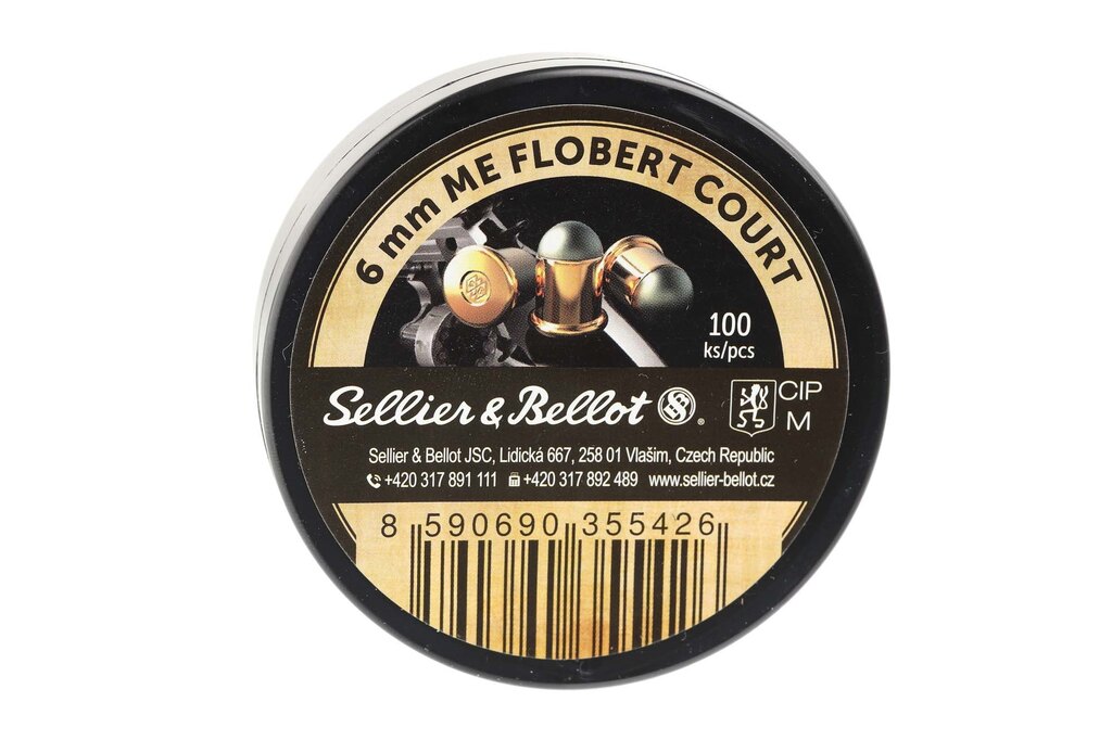 Naboje Flobert Sellier & Bellot® / 6 mm ME Flobert / 1,05 g - 16 grs / 100 szt.