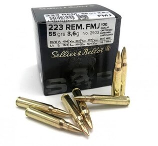 Naboje FMJ Sellier & Bellot® / 223 Rem. / 3,6 g - 55 grs / 100 sztuk