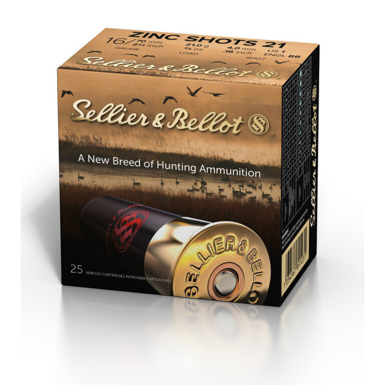 Naboje śrutowe Zinc Shots Sellier & Bellot® / 16/70 / 21 gr / 25 szt