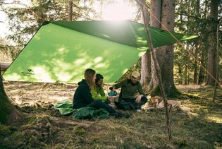 Namiotowy schron - płachta AMAZONAS® Traveller XXL - zielony