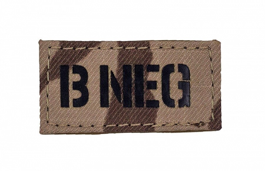 Naszywka AČR IR Combat Systems® grupa krwi B NEG - wzór 95 Pustynia