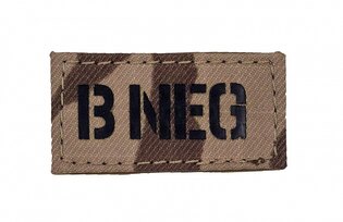Naszywka AČR IR Combat Systems® grupa krwi B NEG - wzór 95 Pustynia