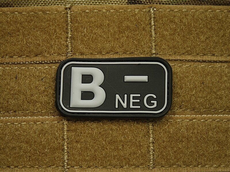Naszywka JTG® grupa krwi B negatywna
