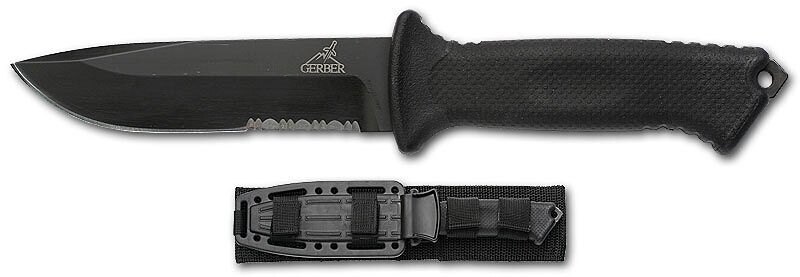 Nóż Prodigy GERBER® z częściowo ząbkowanym ostrzem - czarny
