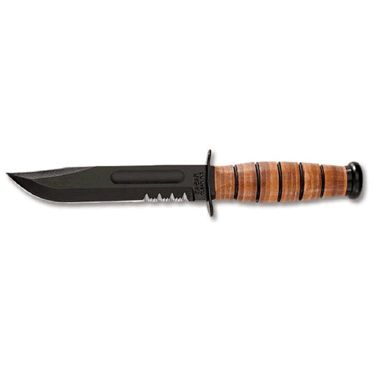 Nóż z stałą głownią KA-BAR® The Legend z ostrzem kombinowanym