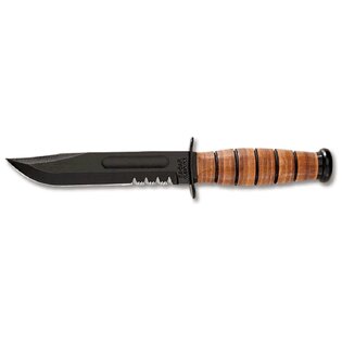 Nóż z stałą głownią KA-BAR® The Legend z ostrzem kombinowanym