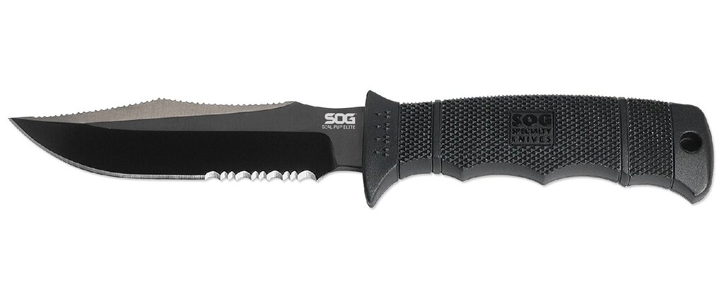 Nóż z stałą głownią SOG® Seal Pup Elite, pochwa Kydex® - czarny