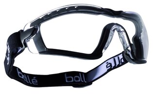 Ochronne okulary BOLLÉ® COBRA z paskiem, przejrzyste soczewki