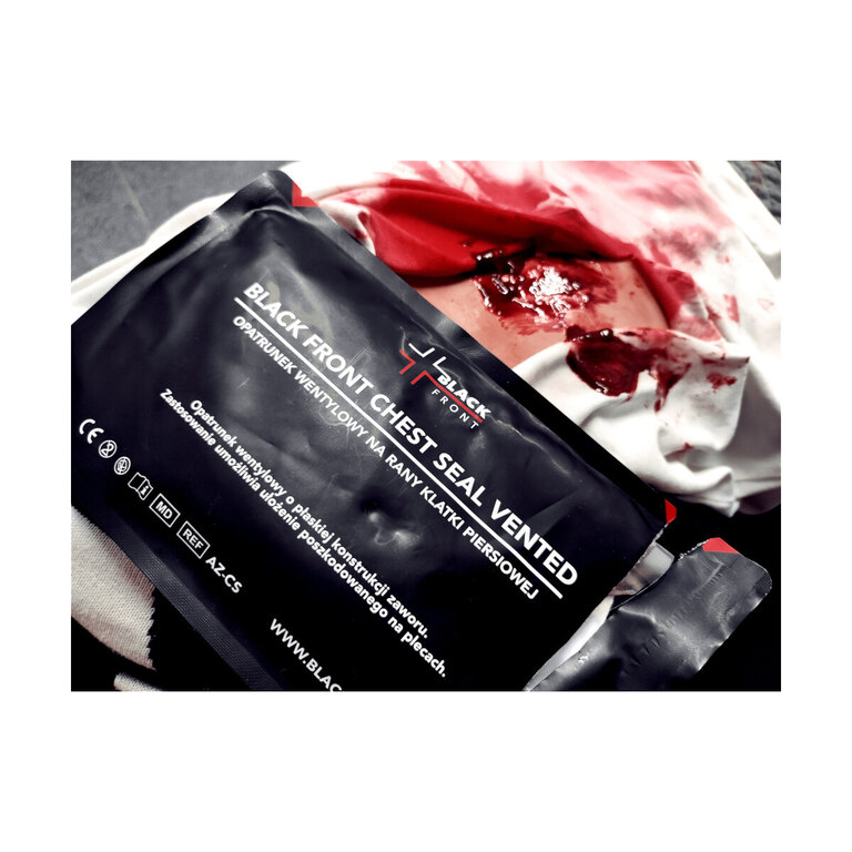 Opatrunek wentylowy Chest Seal Black Front®
