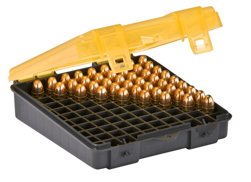 Pudełko na amunicję - 9 mm/.380 Auto Plano Molding® USA - 100 szt., żółty
