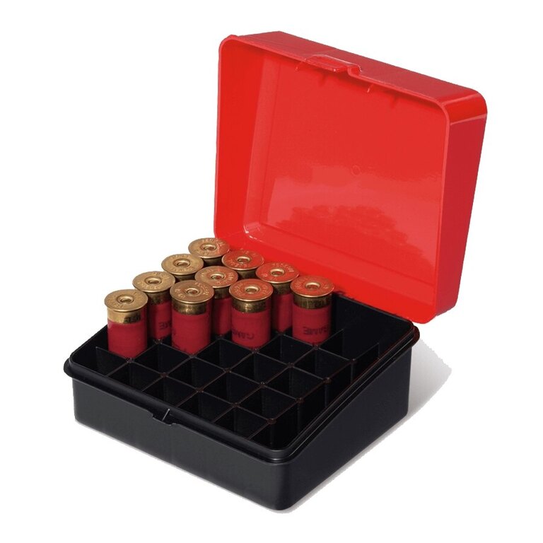 Pudełko na amunicję - śrutową 25 sztuk Plano Molding® USA - Black/Red