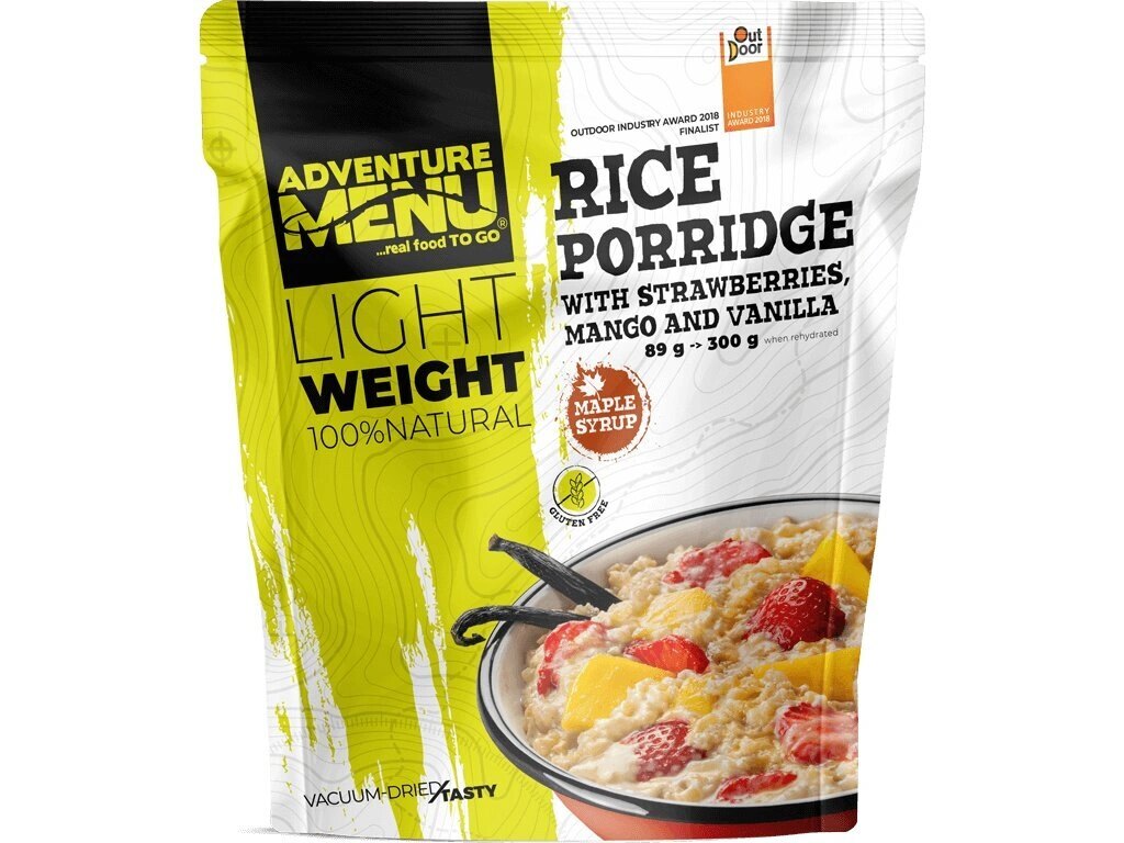 Ryżowa owsianka z truskawkami, mango i wanilią Adventure Menu®