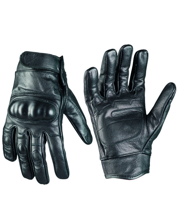 Skórzane rękawice TACTICAL Mil-Tec® z plastikowym ochraniaczem