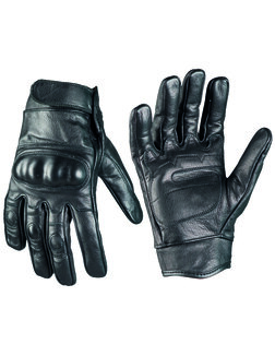Skórzane rękawice TACTICAL Mil-Tec® z plastikowym ochraniaczem