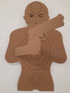 Tekturowy cel mężczyzna / broń 2 Real Target®