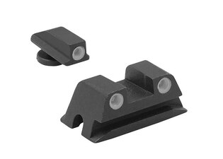 Trwałe przyrządy celownicze Tru-Dot® Fixed Pistol Set Meprolight® / żółta muszka, zielona szczerbinka