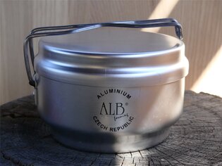 Trzyczęściowe aluminiowe naczynia kempingowe - menażka ALB®